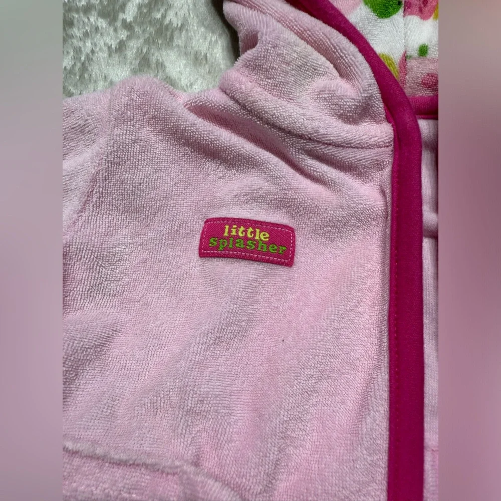 Carter's | Pink Baby Girl Cute Turtle Bathrobe with Hood | 0-9M